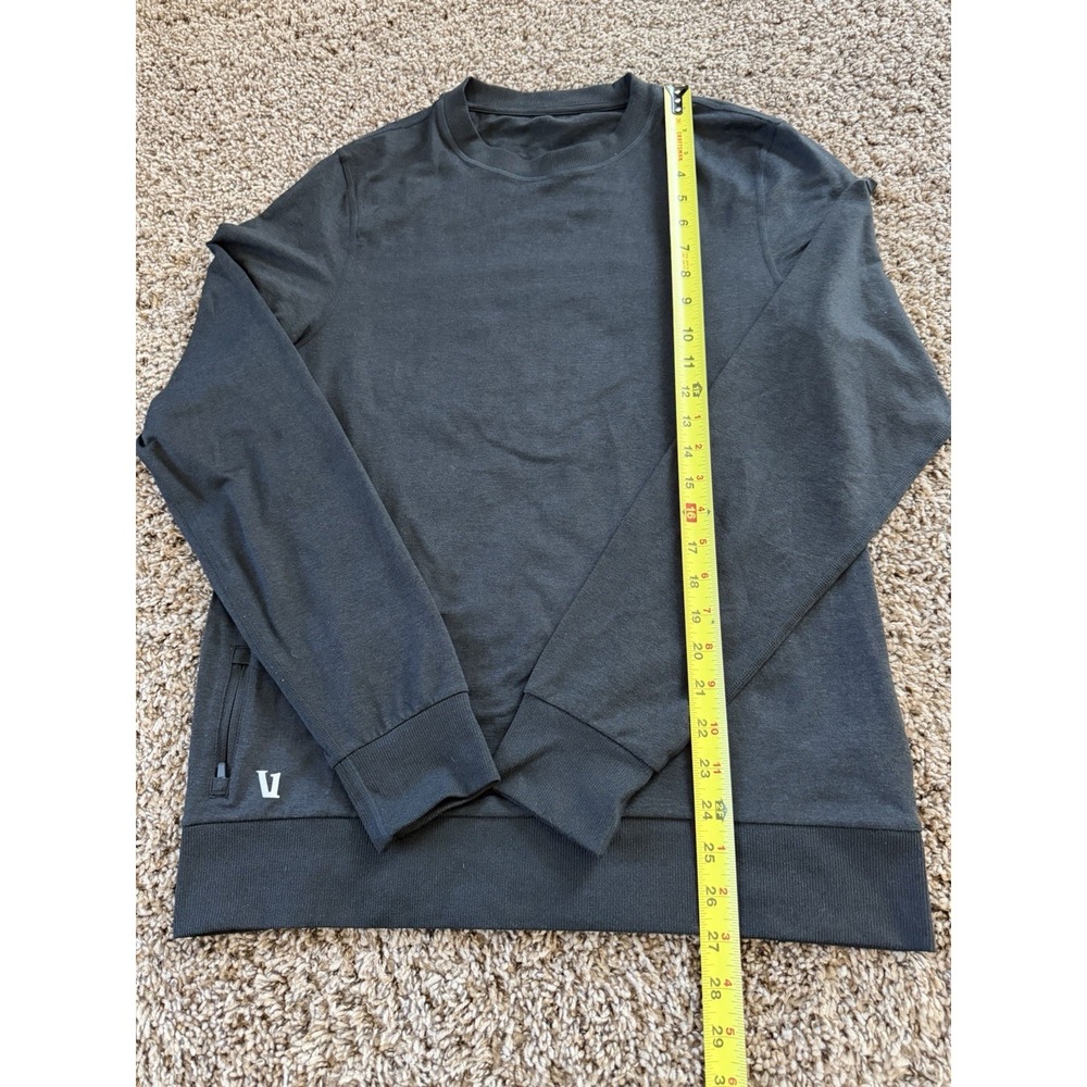 Vuori Men's M Ponto Performance Crew Charcoal Grey Long Sleeve Pullover V224 - Picture 2 of 4